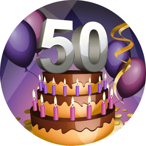 Turning 50 in 2022 logo
