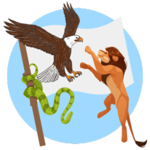 World Flags with Animals logo