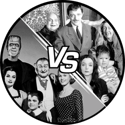 The Addams Family vs. The Munsters logo