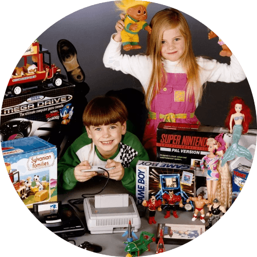 Totally 90s Christmas Toys logo
